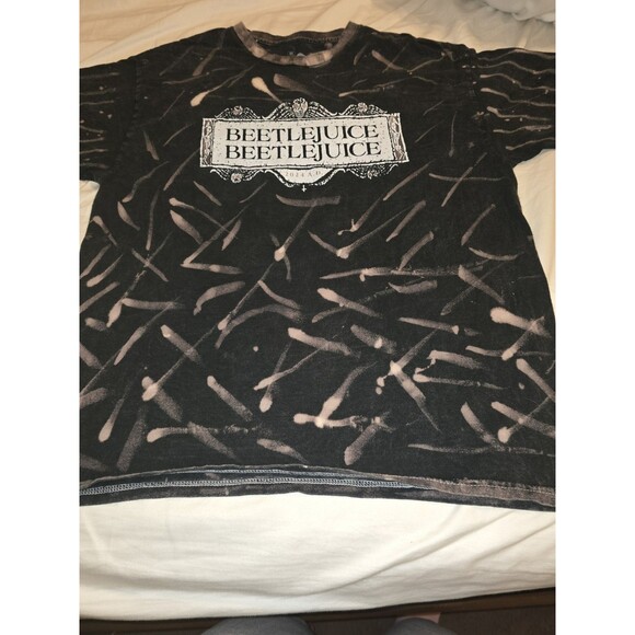 Beetlejuice Beetlejuice Graphic Bleach Tie Dye T-Shirt 2024 Ripple Junction Hot - Picture 2 of 10